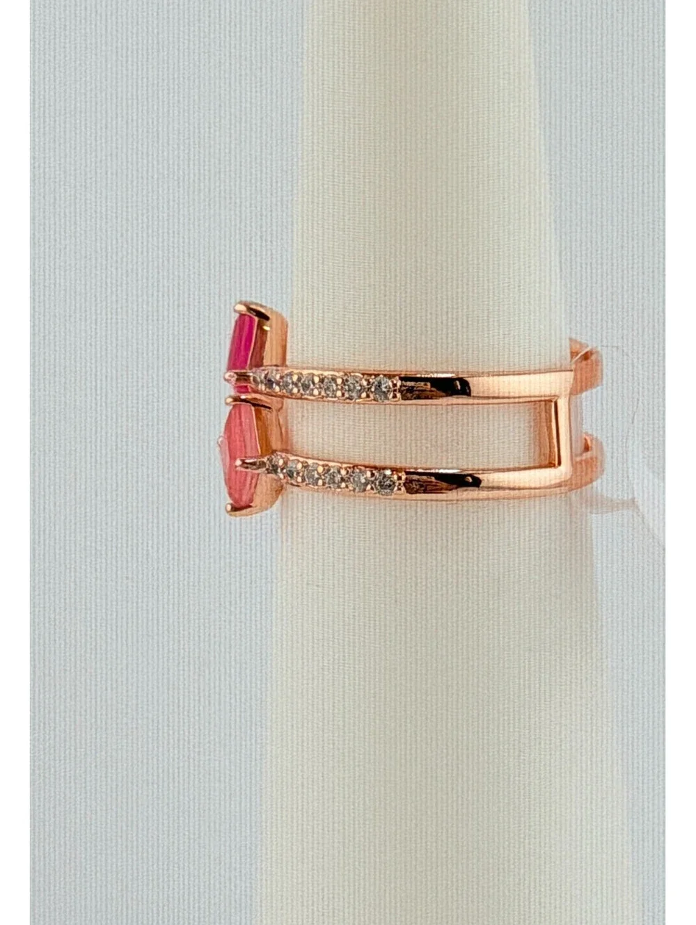 Bomb Party Ring Size 7 “Queen Of Everything”  Pink Sapphire on Rose Gold RG57045